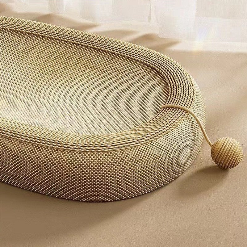 Oval Cat Scratcher Board Bed Kitten Scratching Pad Bowl Nest Activity Center UK