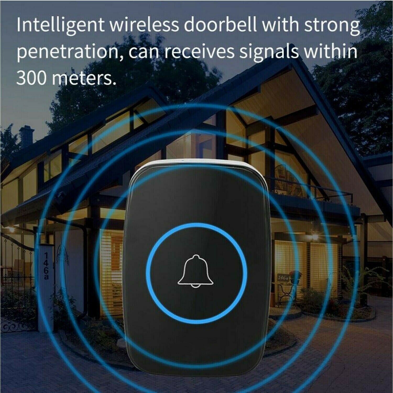 1O00ft Wireless Door Bells Waterproof Long Range Battery Home Cordless Doorbell