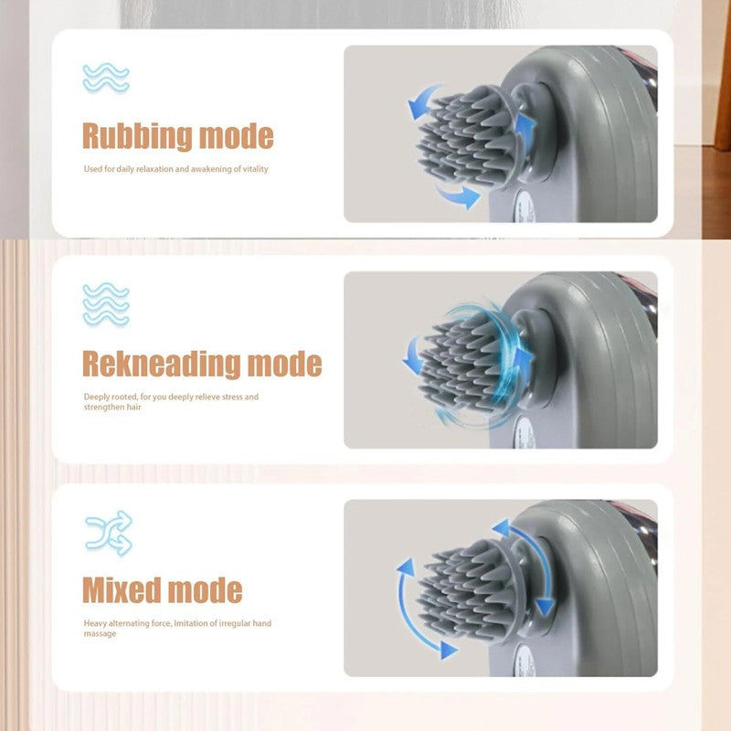 Electric Scalp Massager Head Massager Waterproof Massager 3 Kneading Modes R