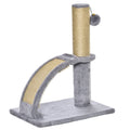 PawHut Cat Tree For Indoor Cats Climbing Activity Center Kitten Tower Furniture With Jute Post Scratching Massage Board Hanging Ball With Bell 34 X 24 X 43cm Grey