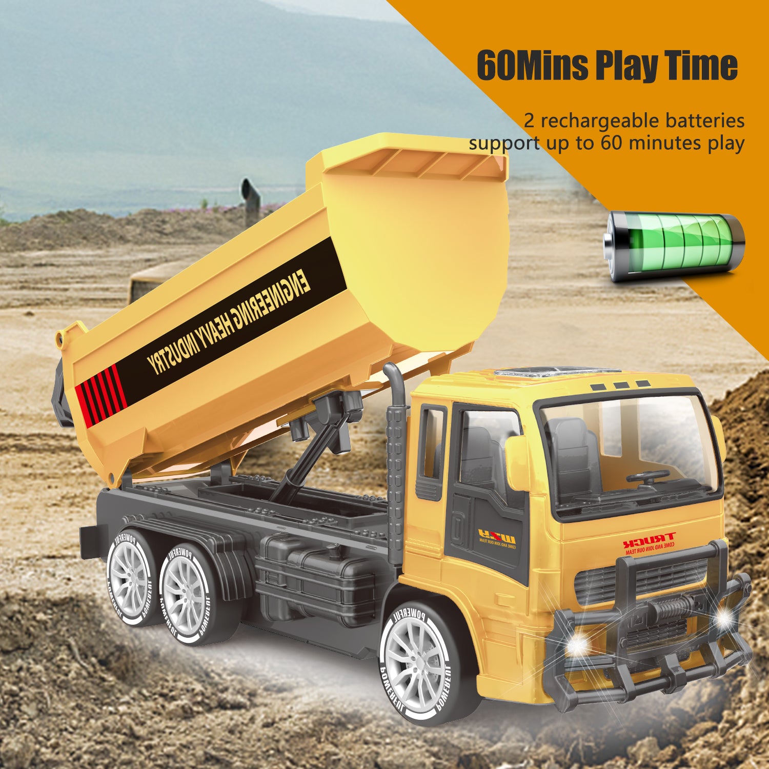 2025 Remote-controlled Engineering Vehicle Toys, Dump Truck Toys,Kids Gifts